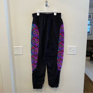 Aerodynamic women’s  vintage sweatpants 90s bright geometric medium high waisted